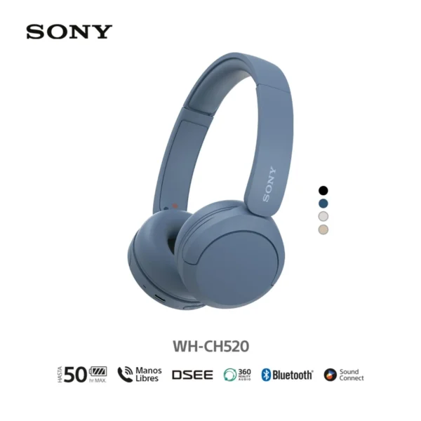 🎧 Descubre Sony WH-CH520: Inalámbricos y Extra Bass 🎶 - Imagen 2
